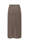 SWAYING Fall/Winter 2025: Beaded alpaca wool sweater/skirt set SW-SW-SW25AW3B04-HUIZONG (Gray-brown) Skirt (SW25AW1T07C1S4)